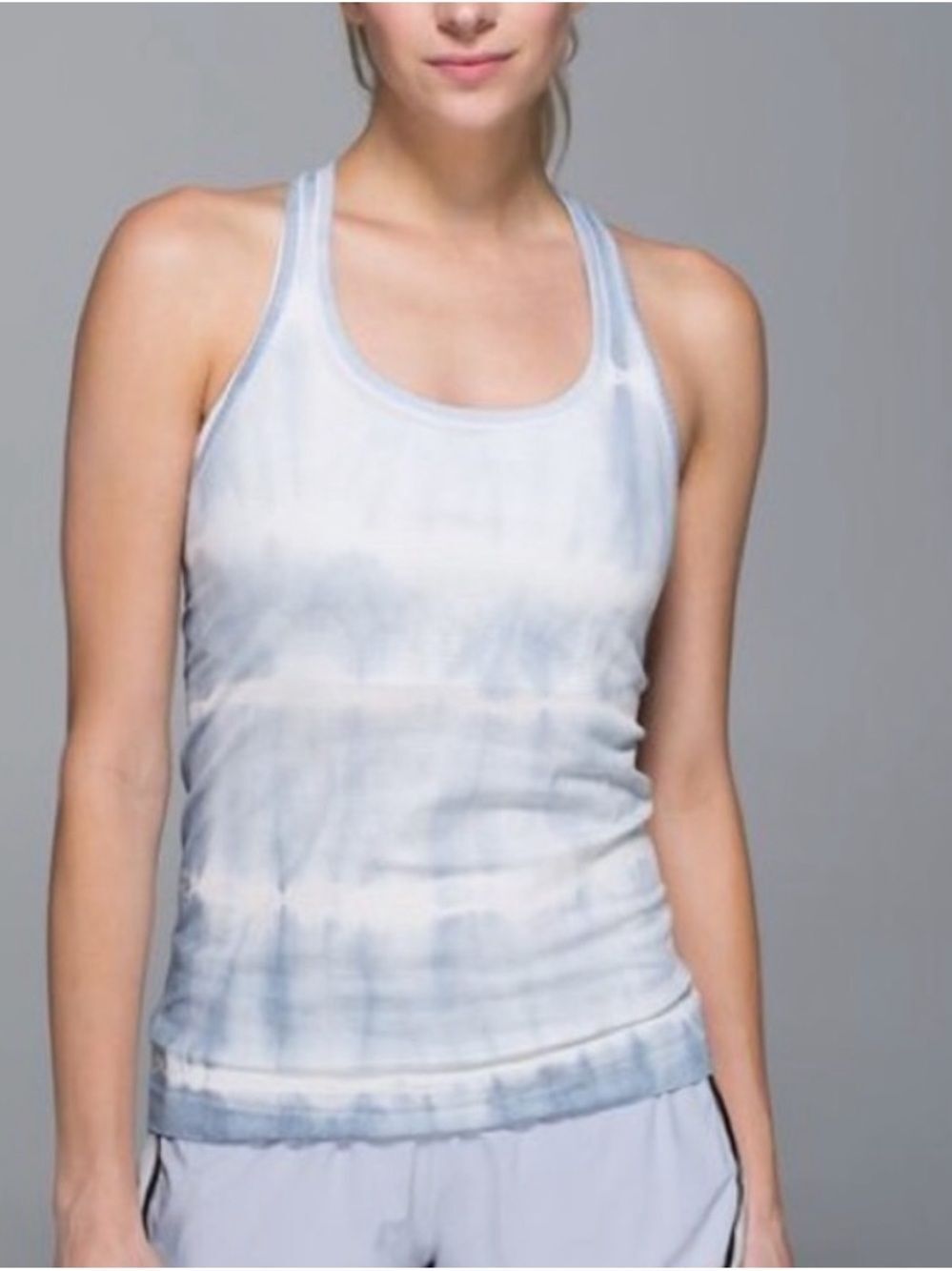 Lululemon Swiftly Tech Racerback Tank Blue Tie Dye Womens 10 FLAW